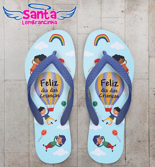 Chinelo Dia das Crianças Personalizado Balão Magico COD 9402