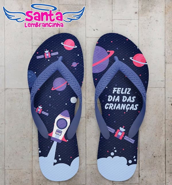 Chinelo Dia das Crianças Personalizado Galaxia COD 9406