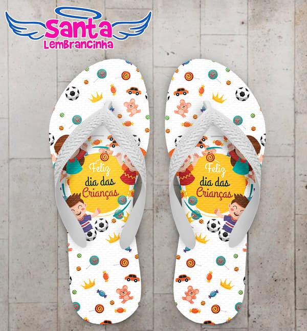 Chinelo Dia das Crianças Personalizado com Brinquedos COD 9404