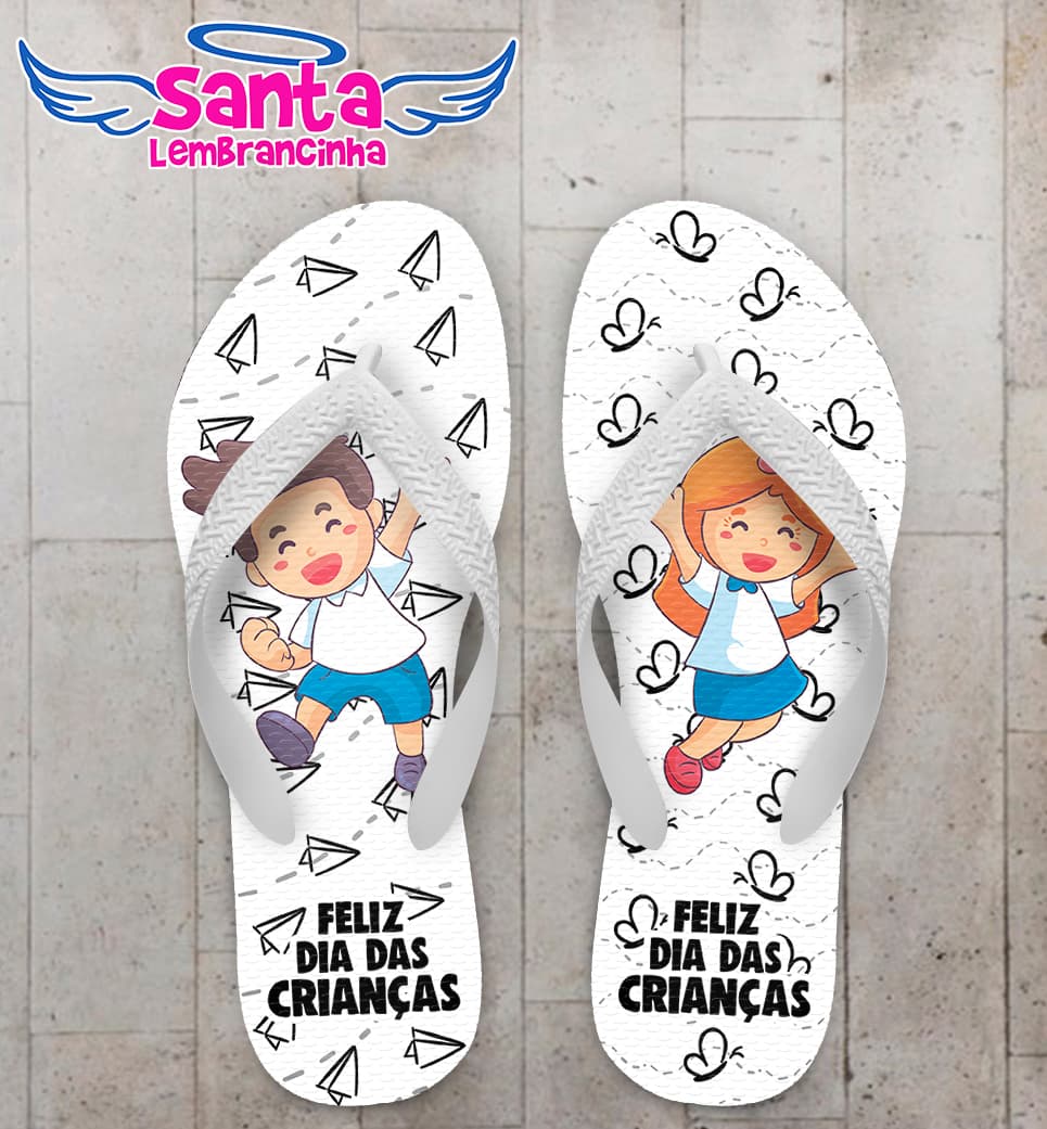 Chinelo Dia das Crianças Personalizado com Desenhos COD 9405