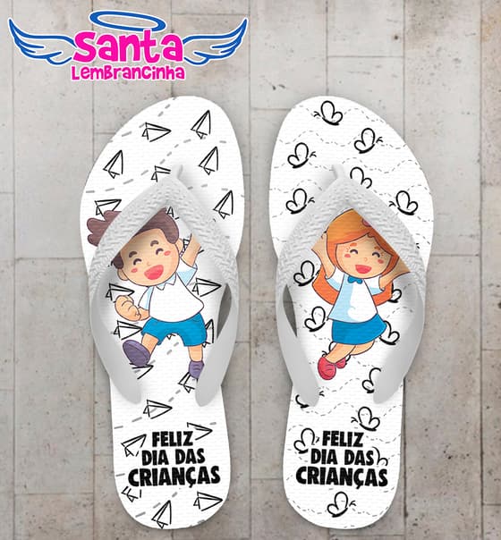 Chinelo Dia das Crianças Personalizado com Desenhos COD 9405