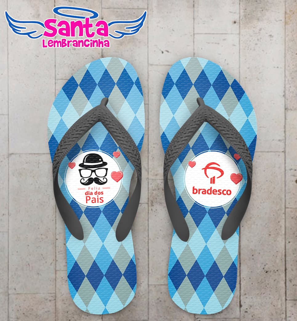 Chinelo Dia dos Pais Bradesco Personalizado COD 9447