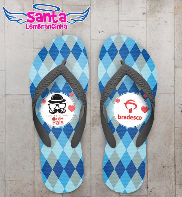 Chinelo Dia dos Pais Bradesco Personalizado COD 9447