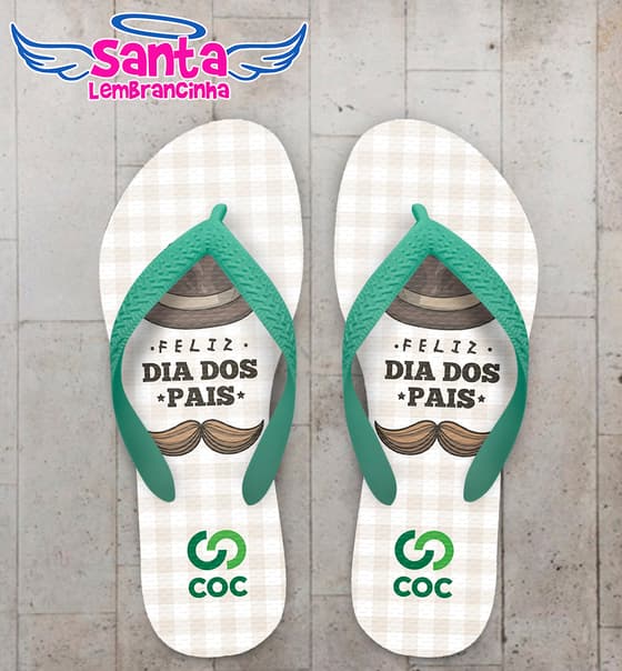 Chinelo Dia dos Pais COC Personalizado COD 9449