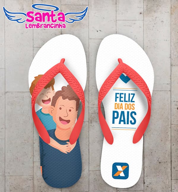 Chinelo Dia dos Pais Caixa Personalizado COD 9448
