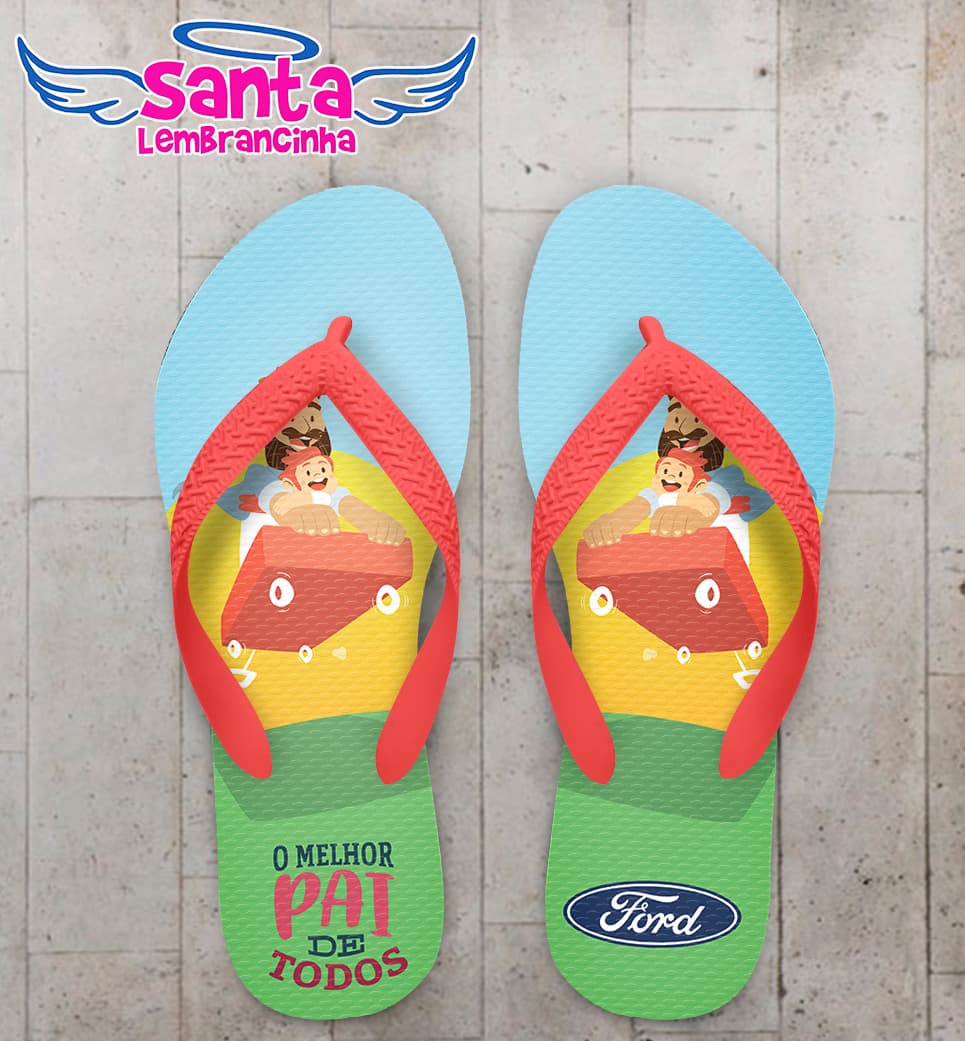 Chinelo Dia dos Pais Empresa Ford Personalizado COD 9454