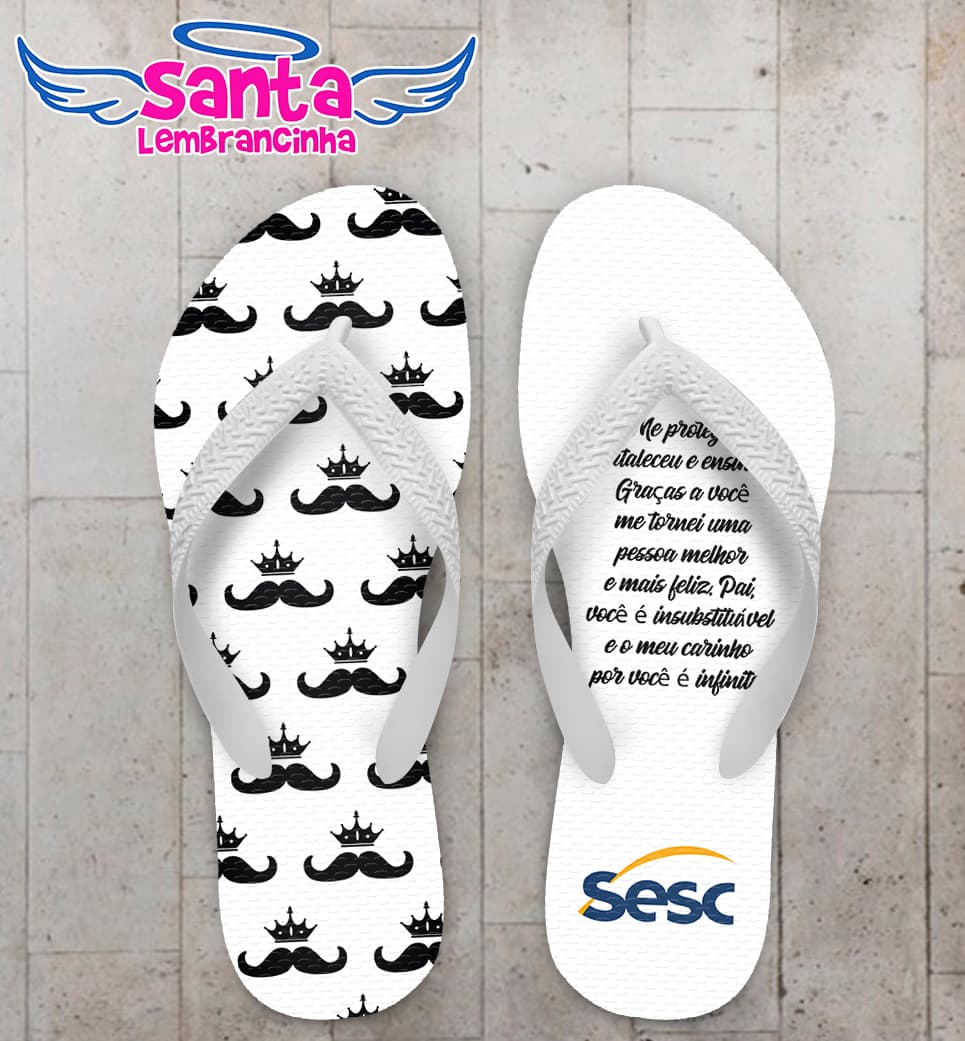 Chinelo Dia dos Pais SESC Personalizado COD 9458
