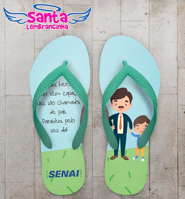 Chinelo Dia dos Pais Senai Personalizado COD 9457
