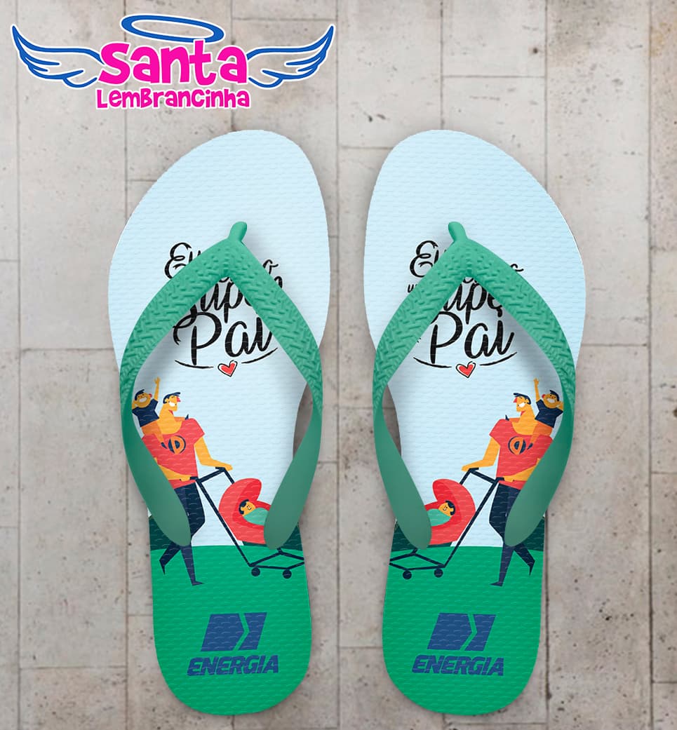 Chinelo Dia dos Pais Escola Energia Personalizado COD 9451