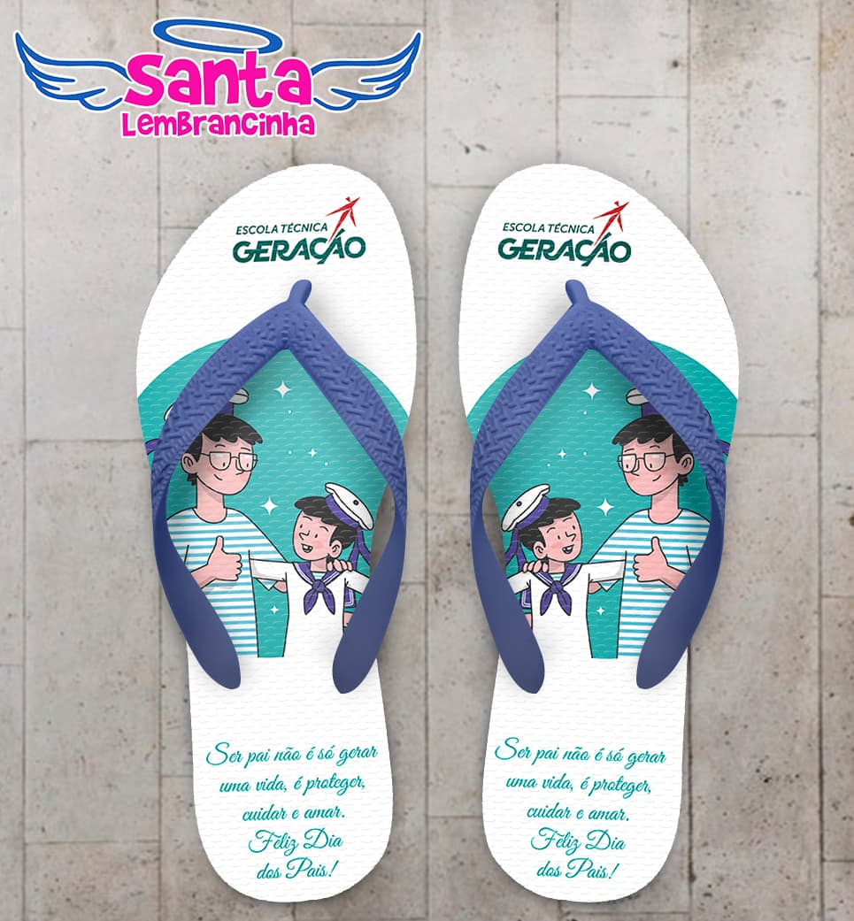 Chinelo Dia dos Pais Escola Geração Personalizado COD 9452