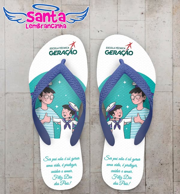 Chinelo Dia dos Pais Escola Geração Personalizado COD 9452