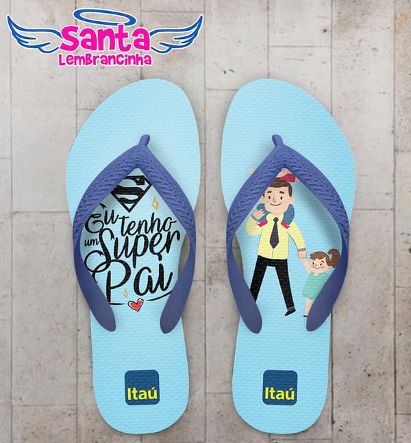 Chinelo Dia dos Pais Itaú Personalizado COD 9444
