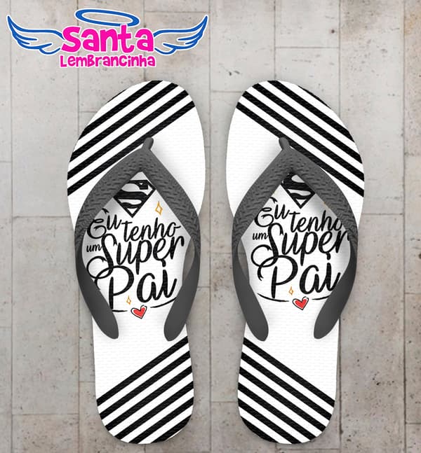 Chinelo Dia do Pais Personalizado com Listras COD 9379