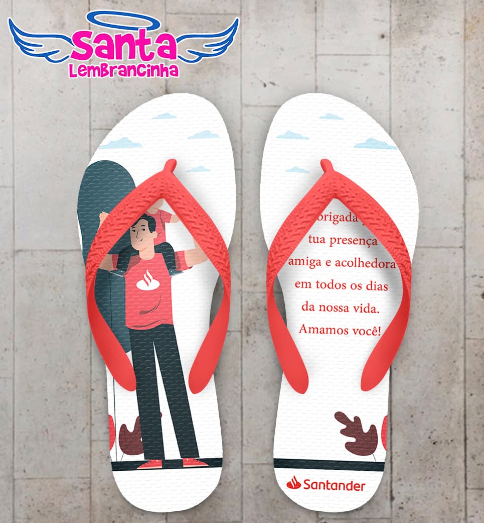Chinelo Dia dos Pais Santander Personalizado COD 9445