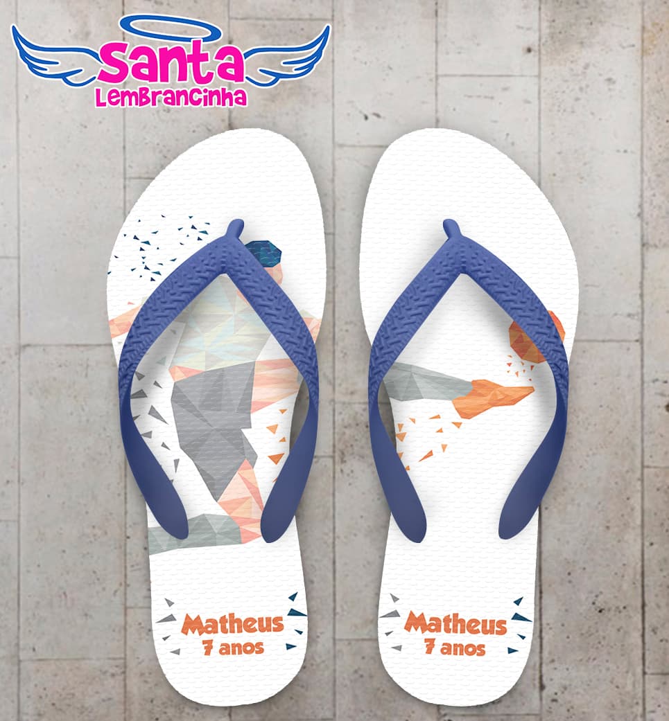 Chinelo Infantil Futebol Personalizado COD 9468