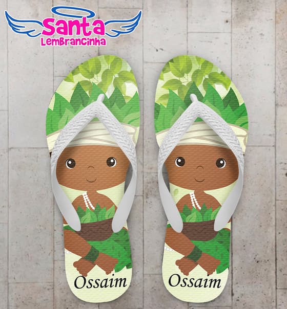 Chinelo Religioso Orixás Personalizado Ossaim COD 9485