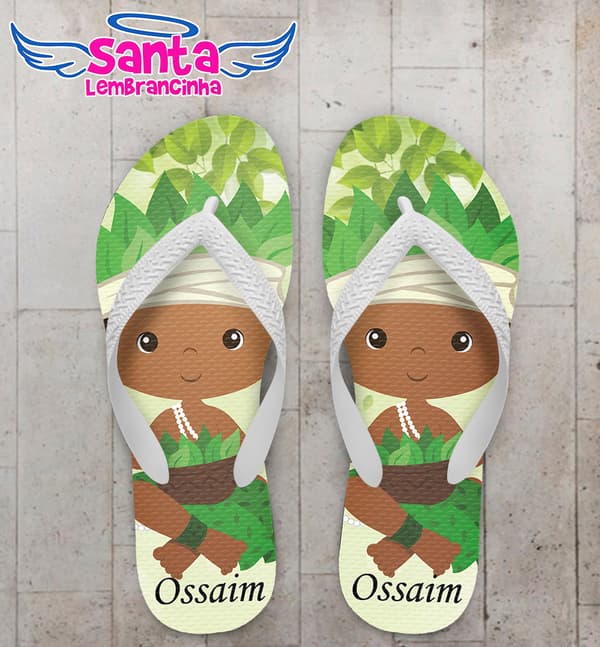 Chinelo Religioso Orixás Personalizado Ossaim COD 9485