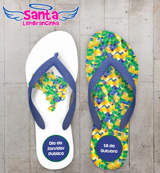 Chinelo Dia do Funcionário Publico Personalizado Brasil COD 9415