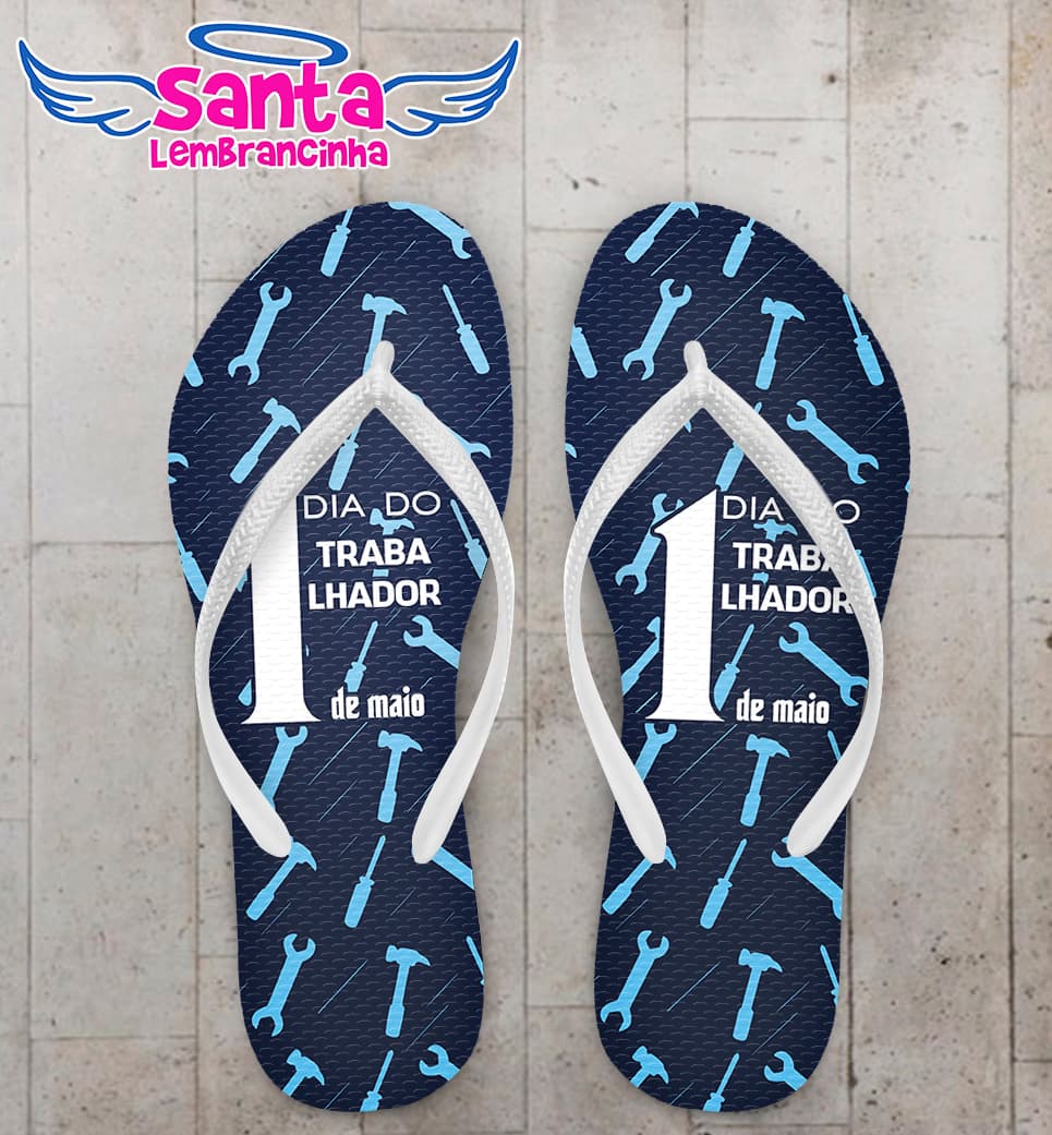 Chinelo Dia do Trabalhador Personalizado com Ferramentas COD 9411