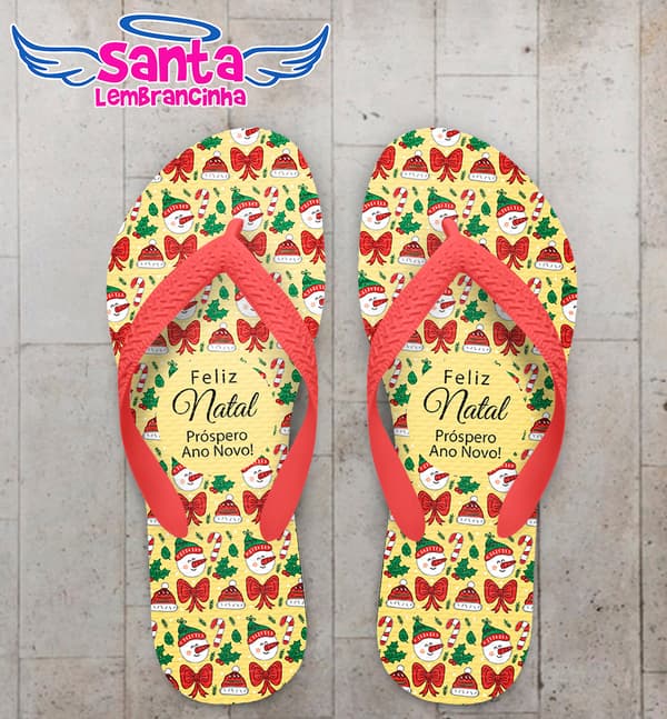 Chinelo Natalino Personalizado COD 9706