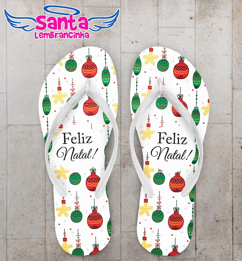 Chinelo Enfeites Natalino Personalizado COD 9707