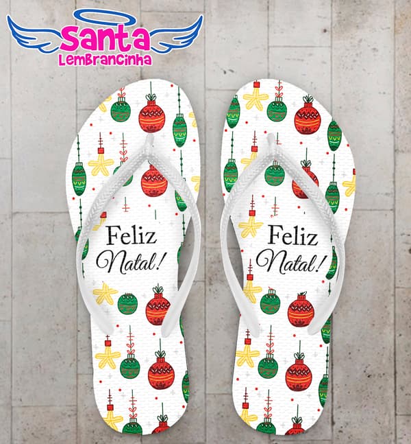 Chinelo Enfeites Natalino Personalizado COD 9707