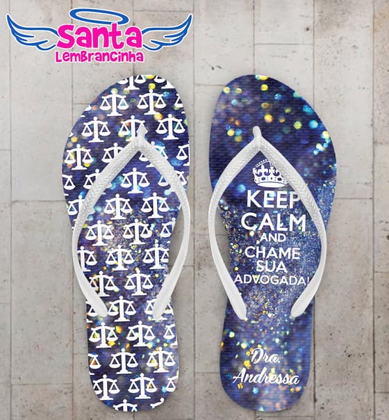 Chinelo Formatura Direito Fundo Glitter Personalizado COD 9577