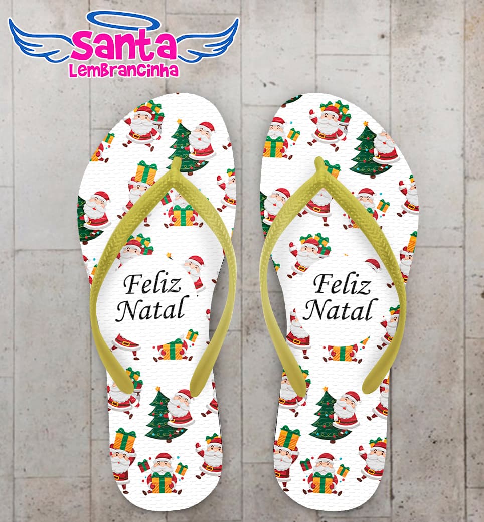 Chinelo Natalino Personalizado Papai Noel COD 9702