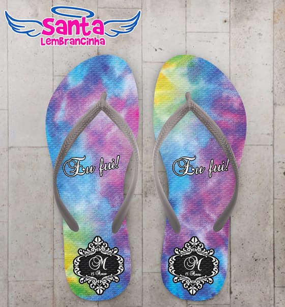 Chinelo 15 anos Brasão Eu fui COD 7841