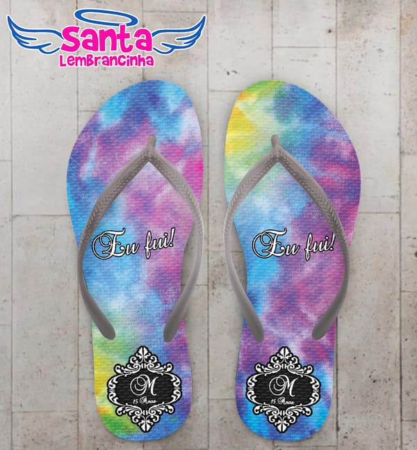 Chinelo 15 anos Brasão Eu fui COD 7841