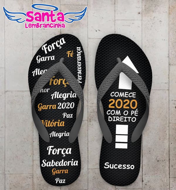 Chinelo Ano novo Personalizado COD 7862