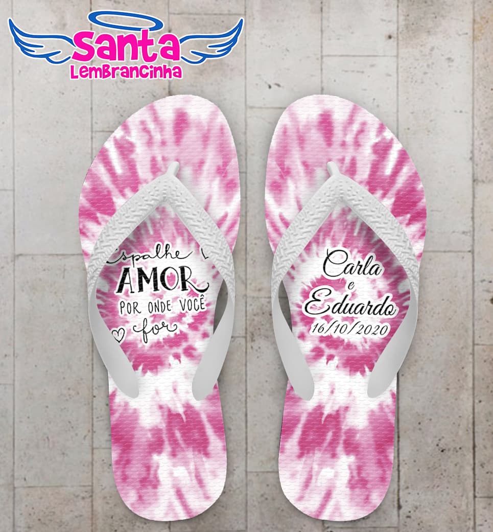 Chinelo Casamento Tie Dye Explosão Personalizado COD 7881