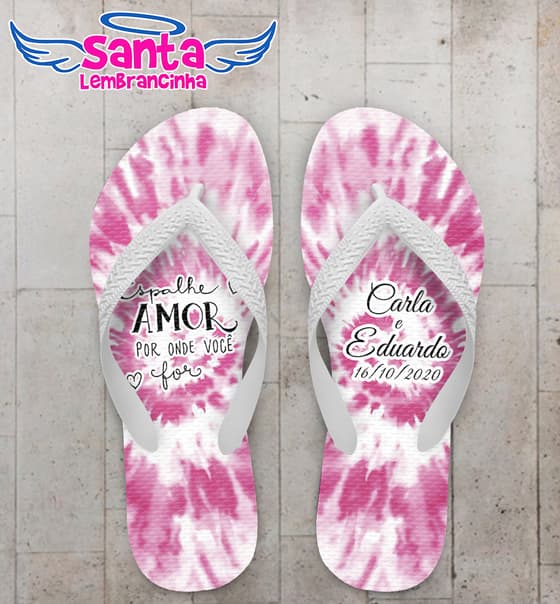 Chinelo Casamento Tie Dye Explosão Personalizado COD 7881