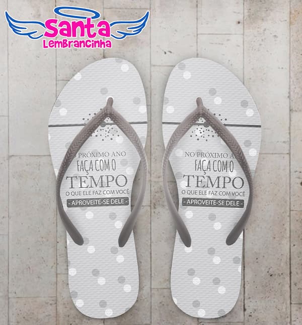 Chinelo Ano Novo Frase de Inspiração Personalizado COD 8045