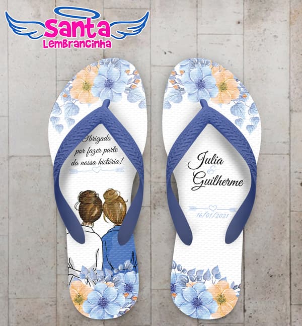 Chinelo Casamento Noiva e Madrinha Personalizado COD 7980