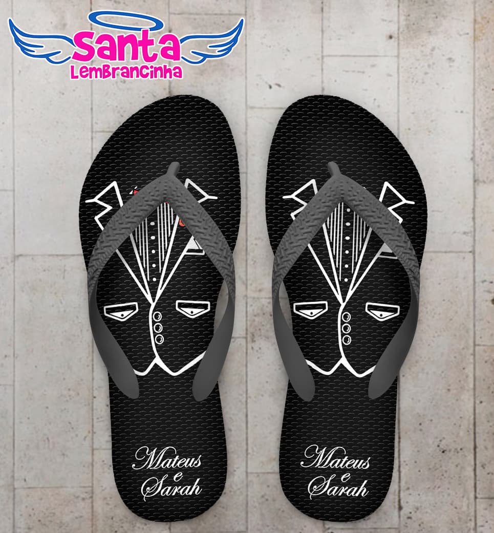 Chinelo Casamento Terno do Noivo Personalizado COD 8017