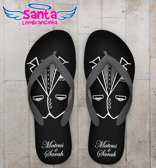 Chinelo Casamento Terno do Noivo Personalizado COD 8017