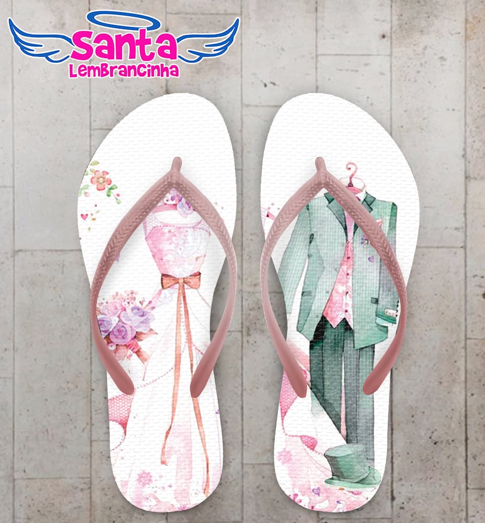 Chinelo Casamento Vestido e Terno de Noivos Personalizado COD 8012
