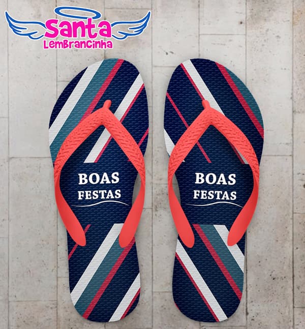 Chinelo Ano Novo Azul Personalizado COD 8046