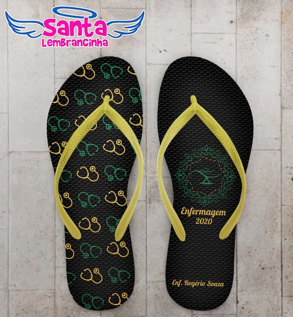 Chinelo Formatura Enfermagem Estetoscópios Personalizado COD 8037