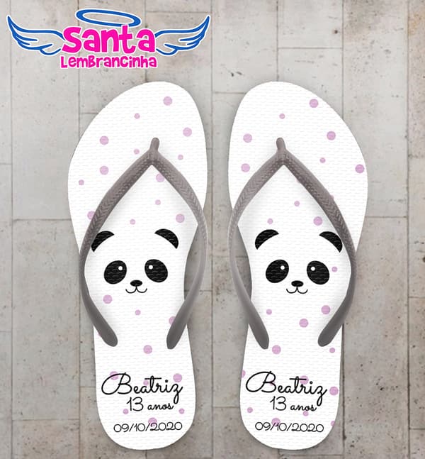 Chinelo Infantil Panda Personalizado COD 8047