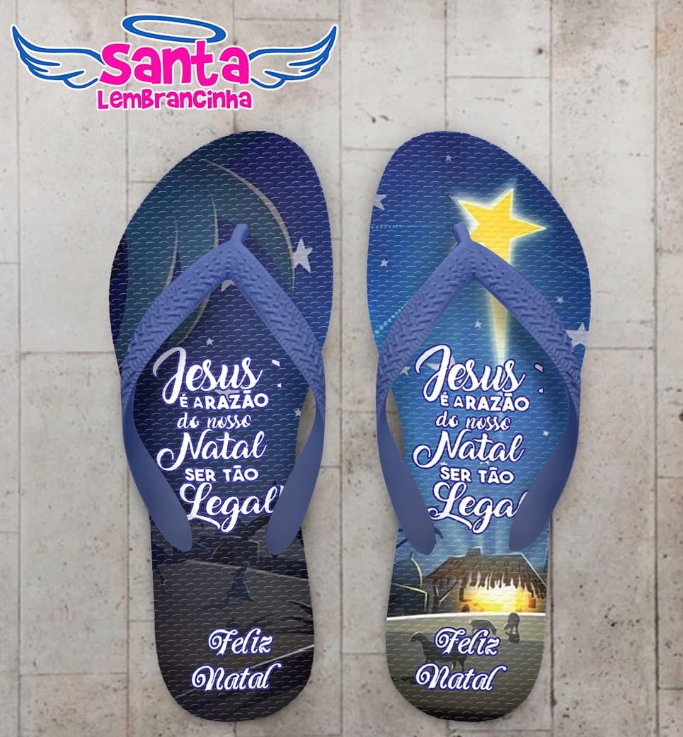 Chinelo de Natal Árvore Personalizado COD 8040