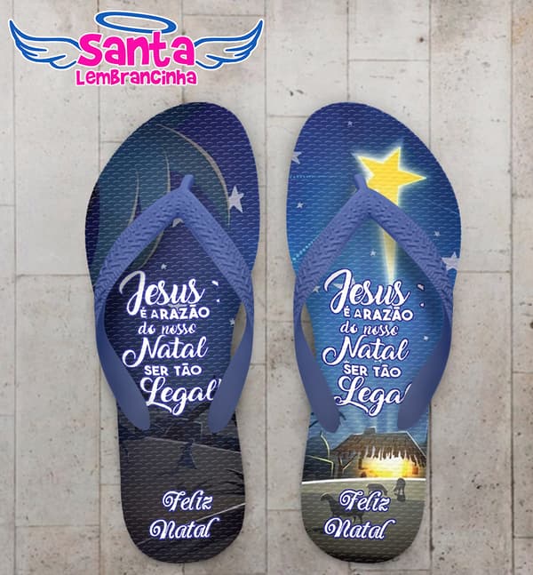 Chinelo de Natal Árvore Personalizado COD 8040
