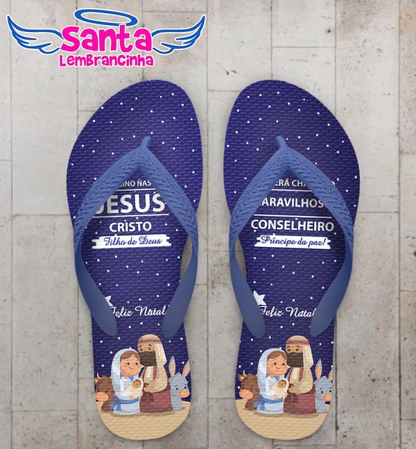 Chinelo de Natal Jesus Cristo Personalizado COD 8042