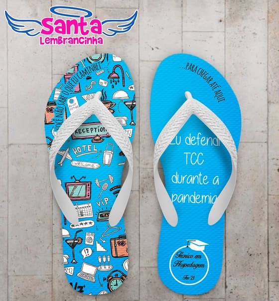 Chinelo Formatura Hospedagem Personalizado COD 8136