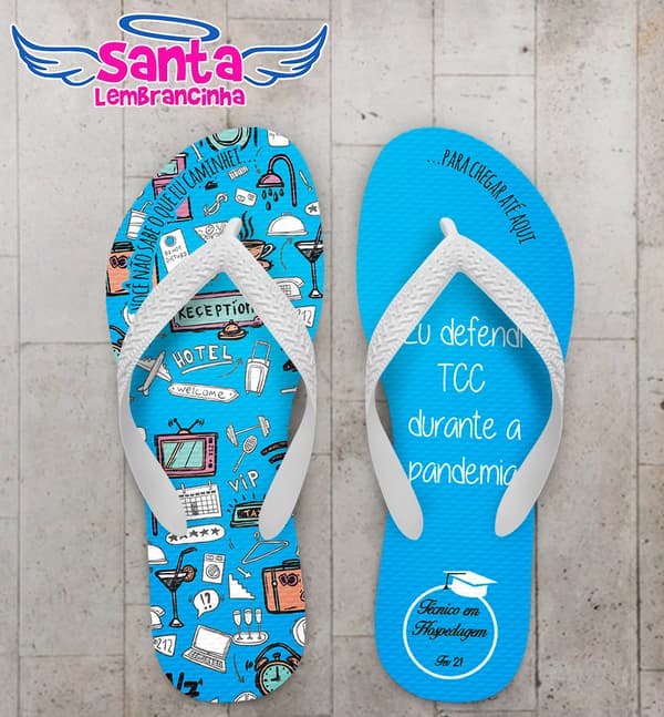 Chinelo Formatura Hospedagem Personalizado COD 8136