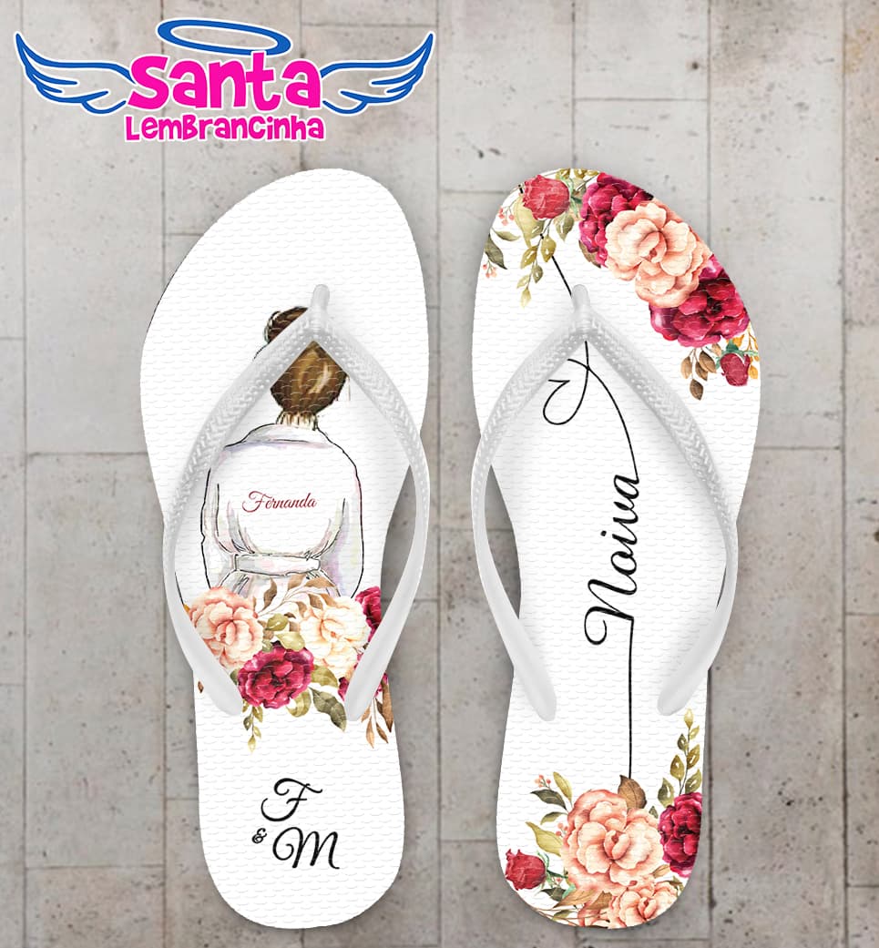 Chinelo Casamento Noiva Personalizado COD 8212