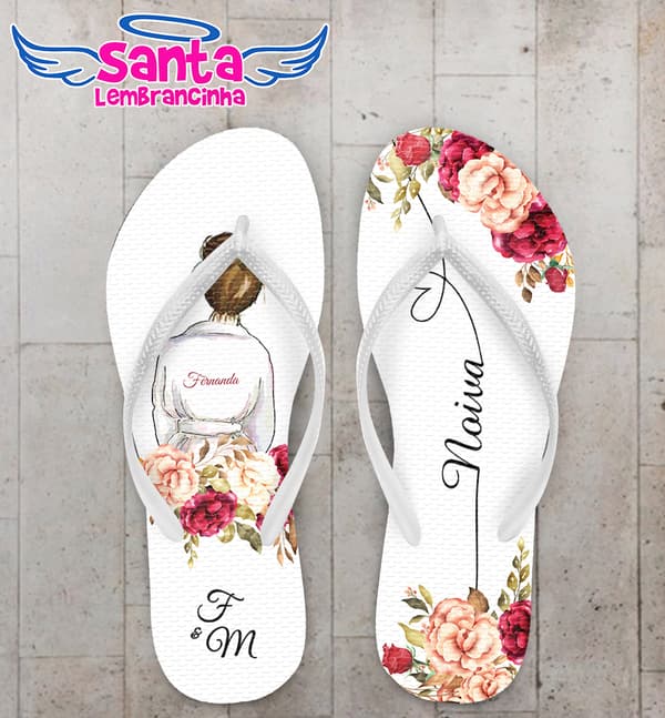 Chinelo Casamento Noiva Personalizado COD 8212