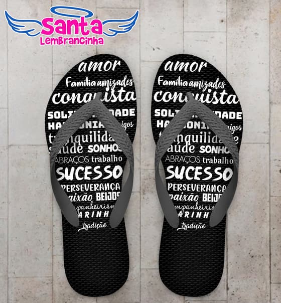 Chinelo Casamento Palavras Personalizado COD 8192