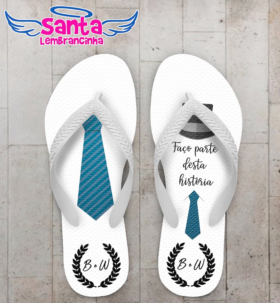 Chinelo Casamento Terno Noivo Personalizado COD 8222